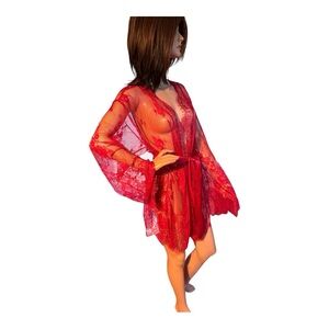 - Plus Size XXL all lace robe/lingerie nwot stunning lace
